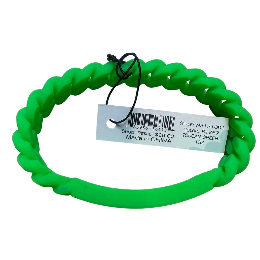 Marc by Marc Jacobs Toucan Green Rubber Bracelet Standard Workwear - Picture 3 of 3